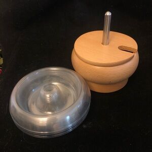 Wooden Bead Spinner for Bead Jewelry Making, With 5 plastic insert